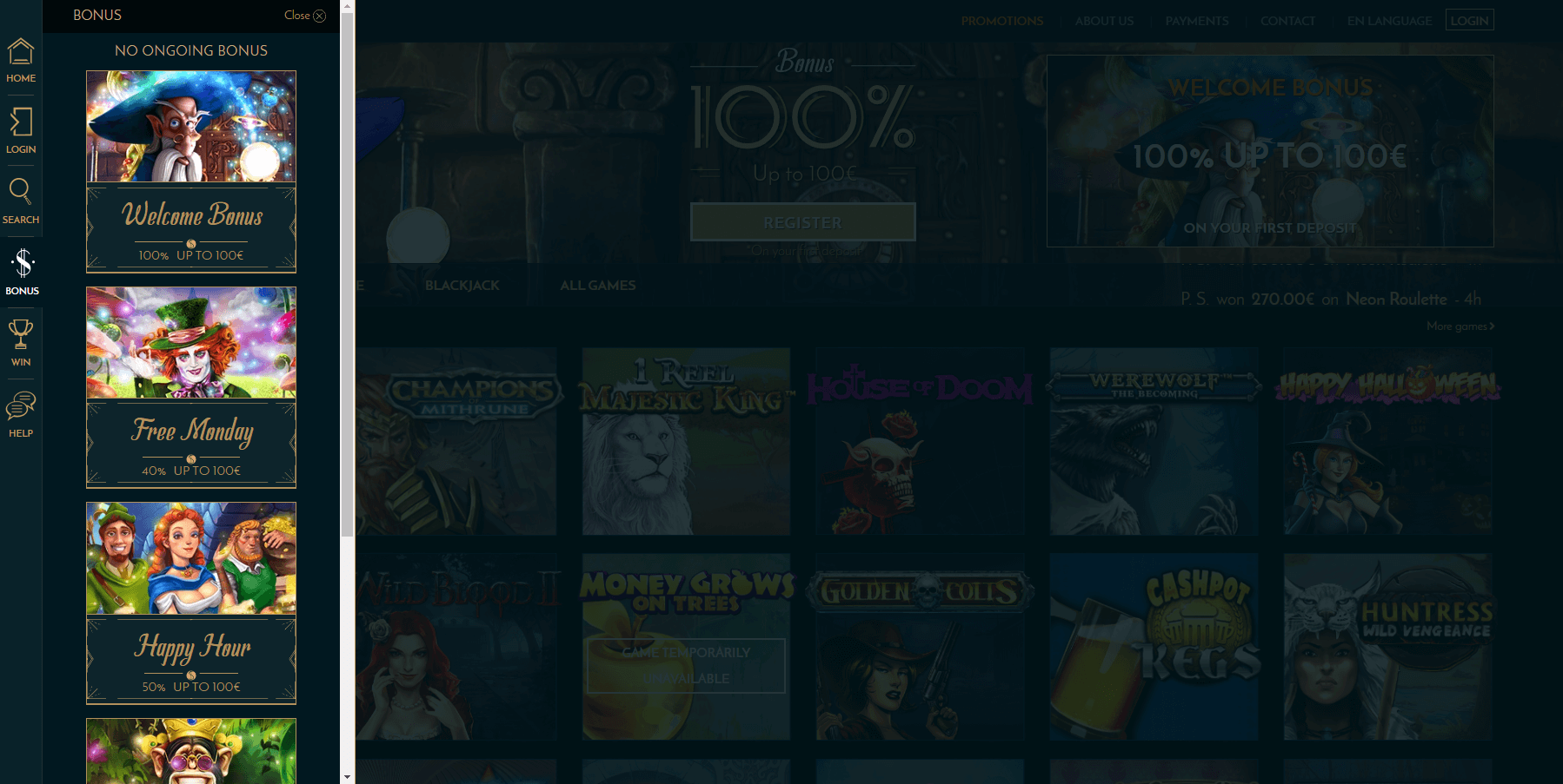 Cheri casino bonus