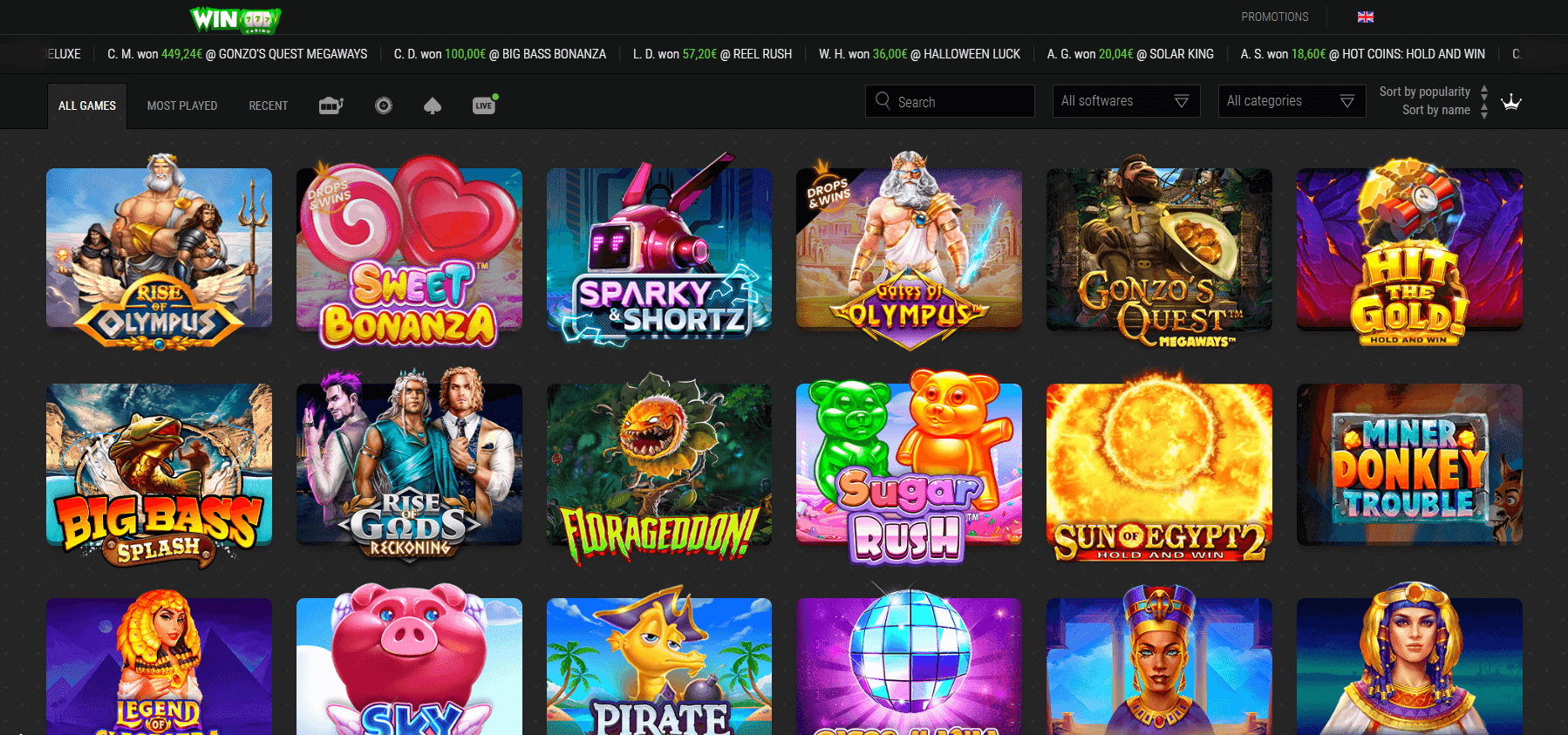 WinOui casino bonus